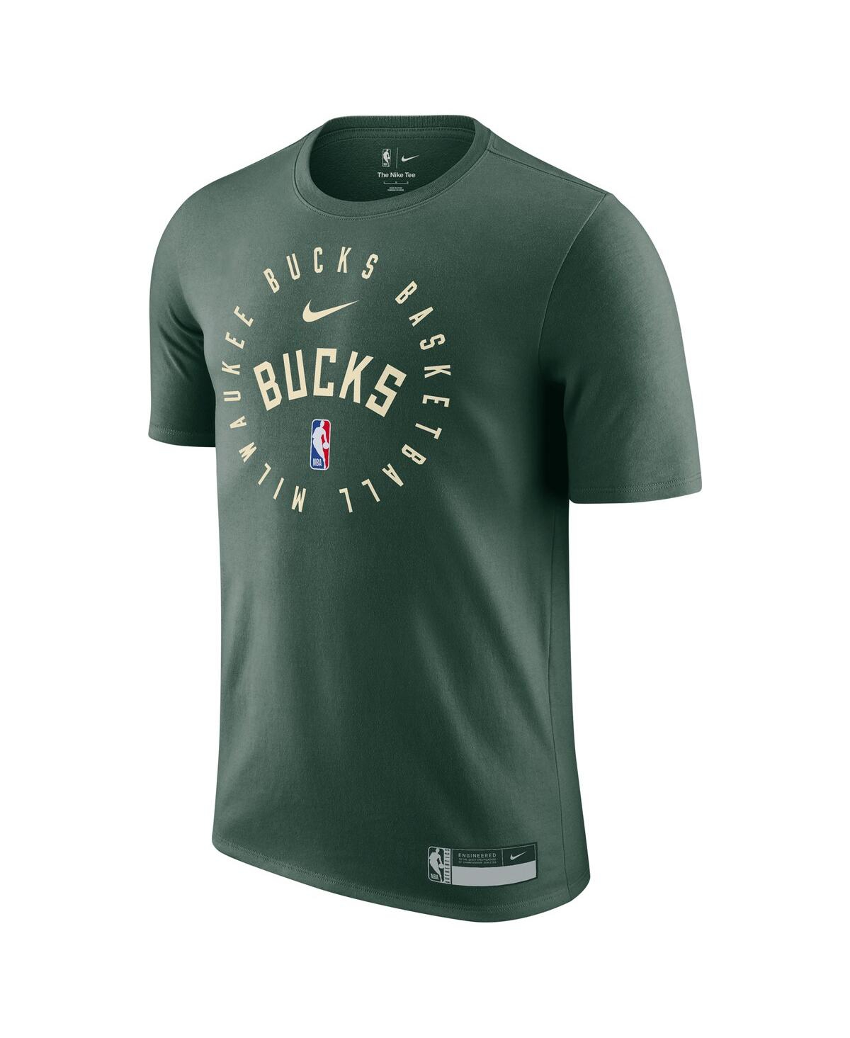 Nike Men'sMilwaukee Bucks 2024/25 Legend On-Court Practice Performance T-Shirt - Hunter Green