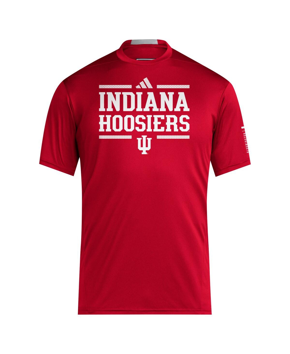 Adidas Men'sIndiana Hoosiers 2024 Sideline Aeroready T-Shirt - Crimson