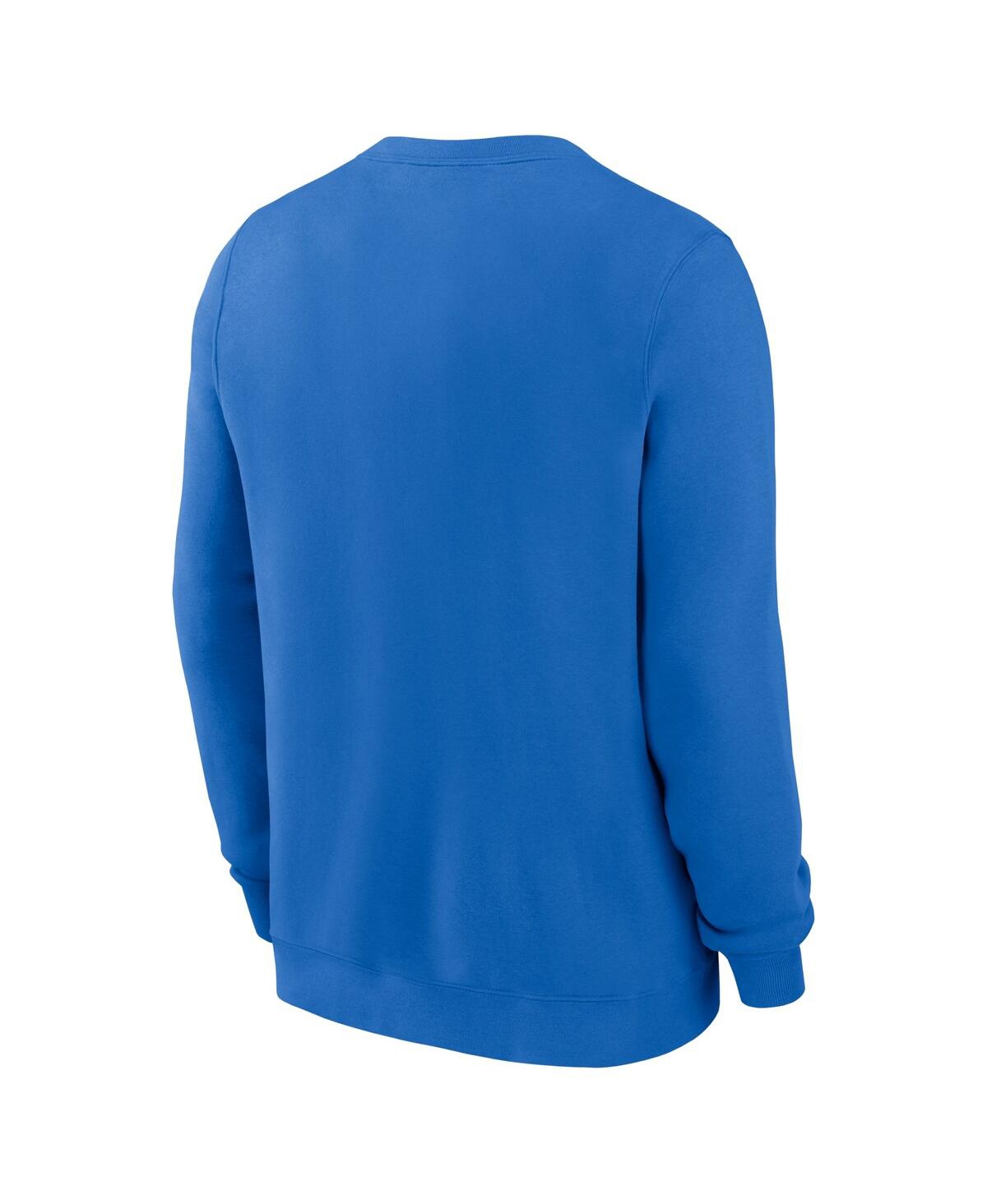 Nike Men'sUcla Bruins Legacy Classic Tackle Twill EmbroideredArch Over Logo Pullover Sweatshirt - Blue