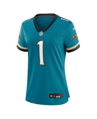 Women's Travis Etienne Jr Teal Jacksonville Jaguars Prowler Throwback Game Jersey