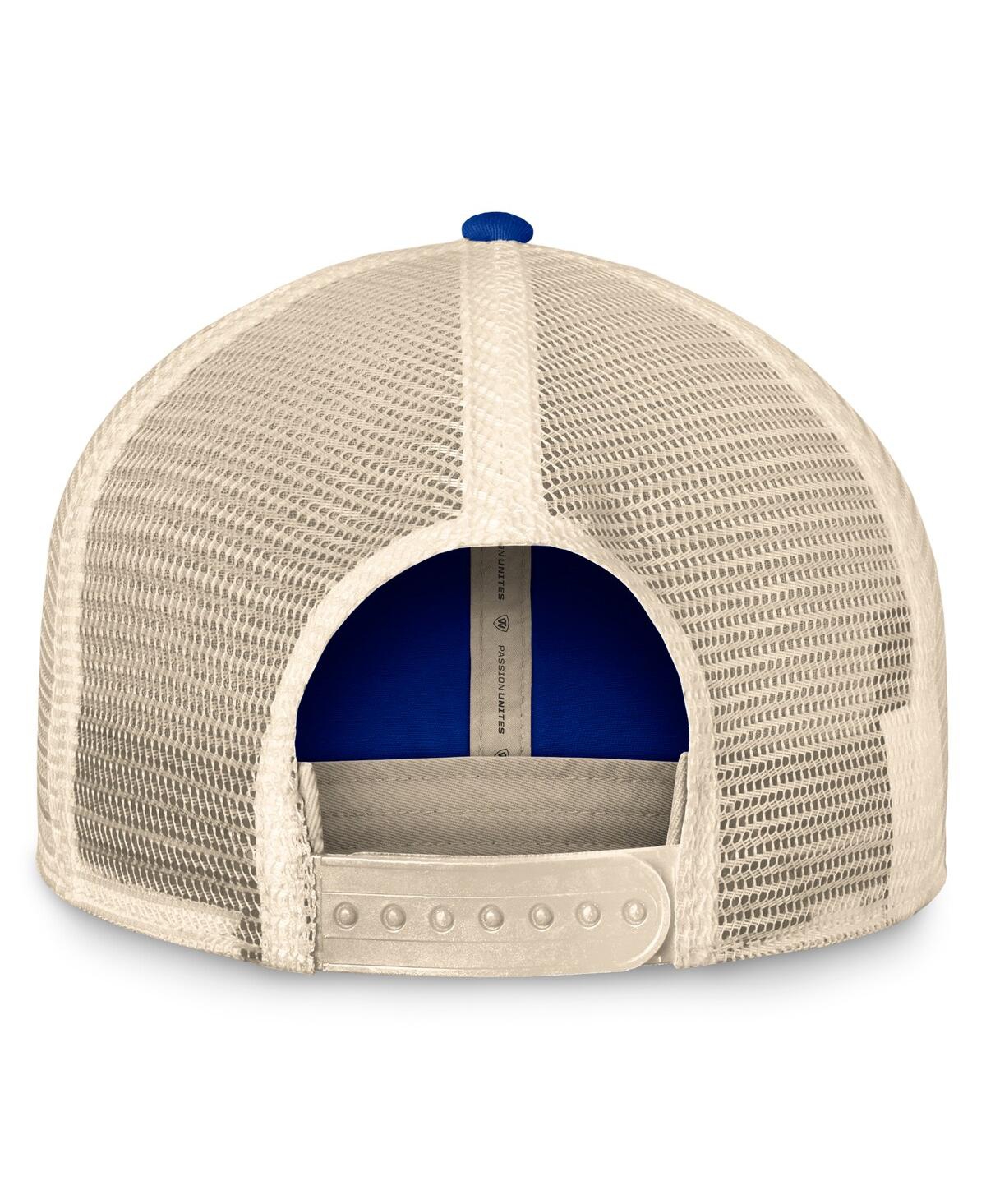 Top Of The World Men's Royal Florida Gators Heritage Waylon Trucker Adjustable Hat In Royal,natural