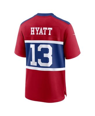 Men's Jalin Hyatt Century Red New York Giants Alternate Player Game Jersey