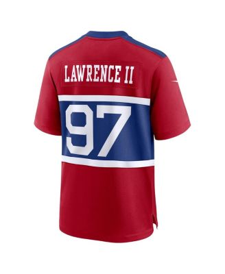 Men's Dexter Lawrence II Century Red New York Giants Alternate Player Game Jersey