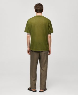 Men's 100% Linen Drawstring Pants