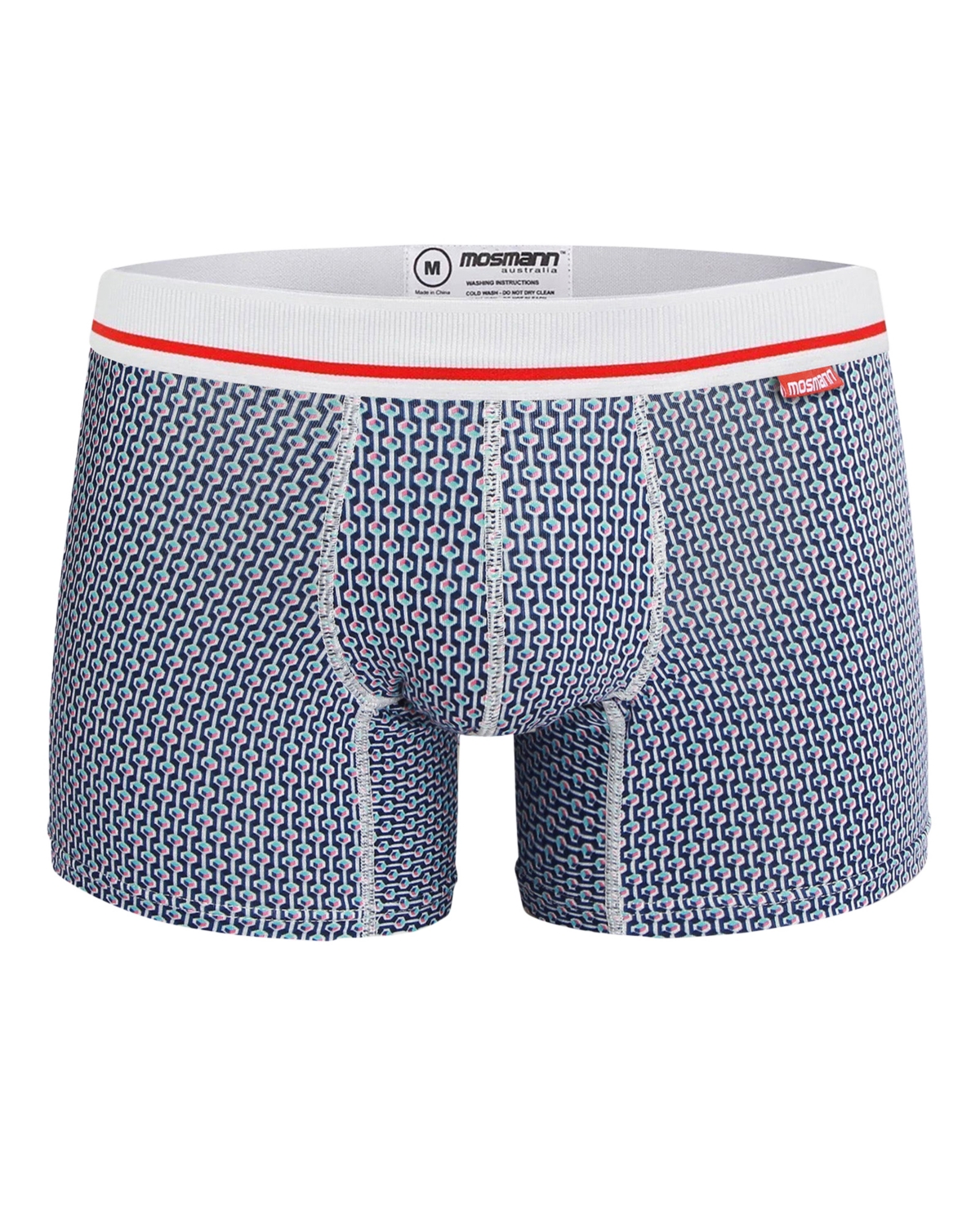 Men's Blue Geo Trunks - Blue