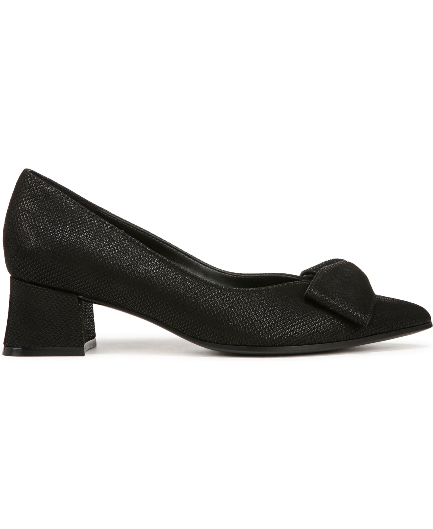 Женские туфли Naturalizer Mavis Mid-Heel Pumps, цвет: Чёрный / Металлик замшевый — фото 2