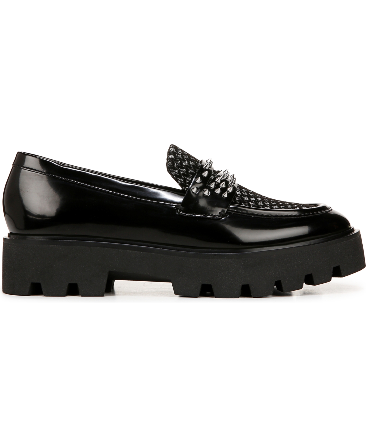 Franco Sarto Balin-Studded Lug Sole Loafers -Fabric