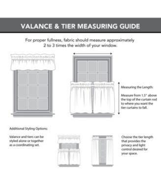 Martine Microfiber Semi-Sheer Rod Pocket Kitchen Curtain Valance and Tiers Set