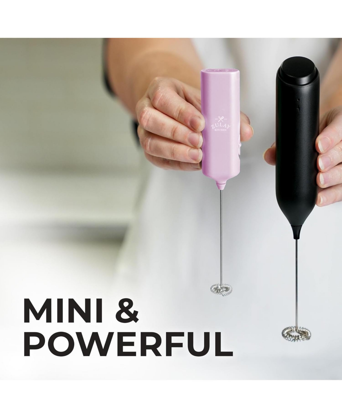 Powerful Mini Milk Frother Handheld - Electric Hand Mixer