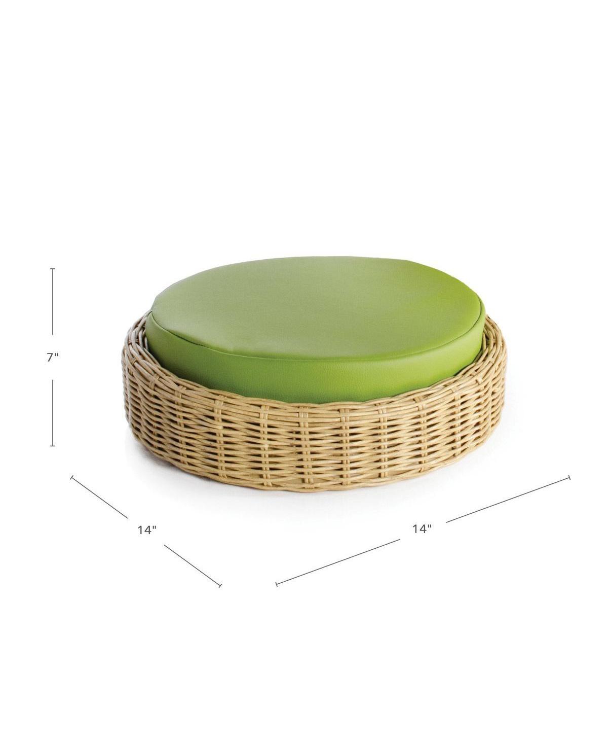 Kaplan Early Learning Washable Wicker Poufs - Set of 4 - Assorted pre-pack