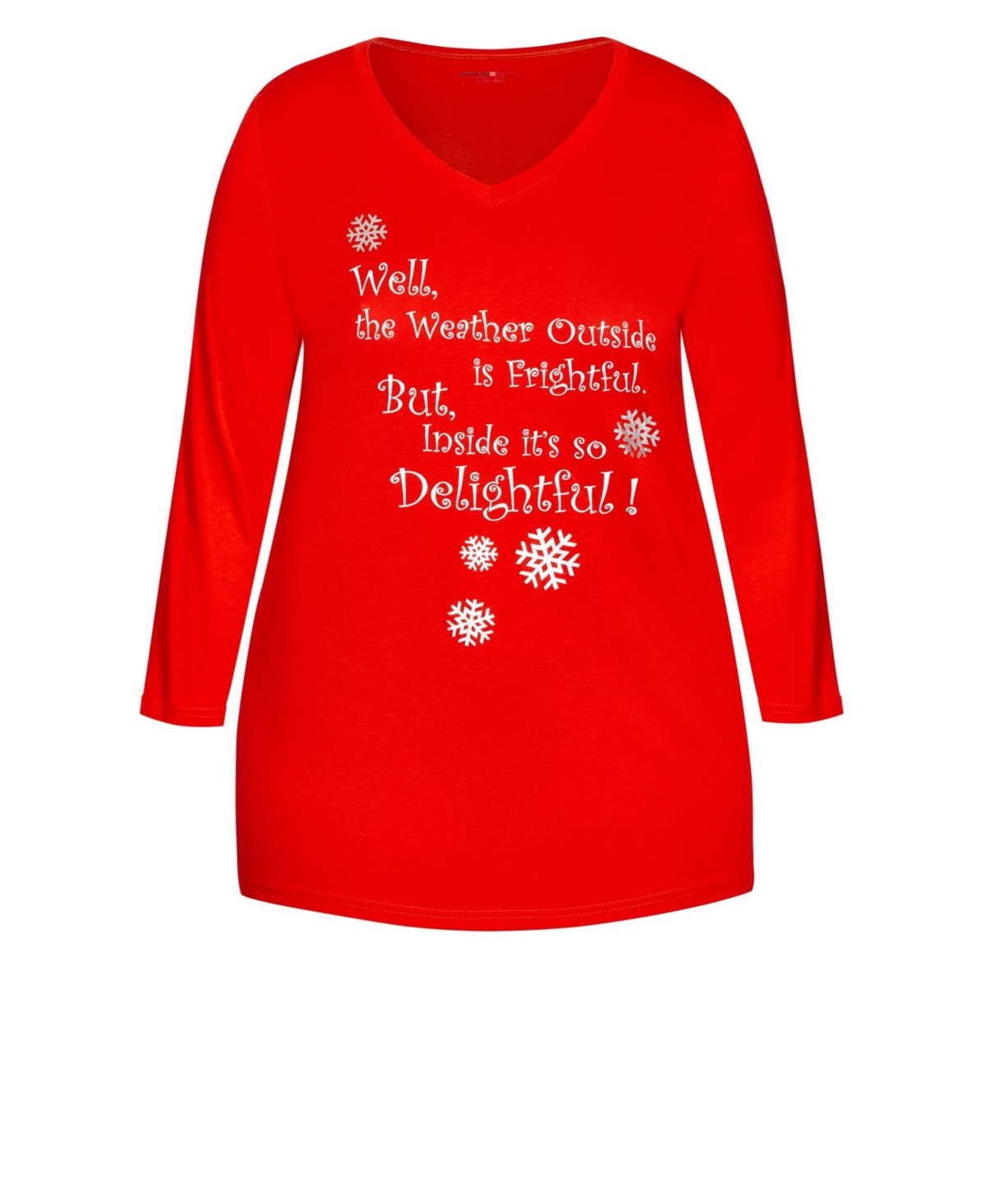 Avenue Plus Size Slogan Sleep Top