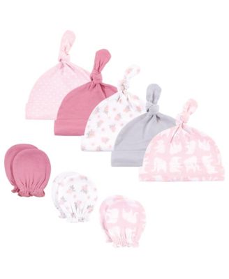 Essential 8-Piece Set Knotted Beanie Hats and Anti-Scratch Mitts