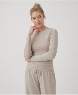 Women's Organic Cotton Cool Stretch Fitted Long Sleeve Tee