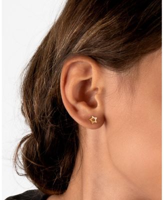 Children's 14K Gold Wish Upon a Star Studs Girls' Screw Back Earrings