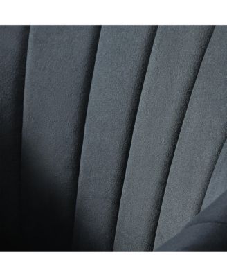 Upholstered Velvet Swivel Vanity Office Chair With Wheels