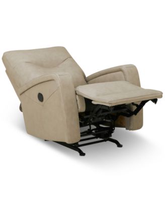 Trolan Leather Power Rocker Recliner, Created for Macy&#39;s