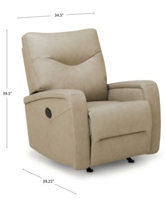 Trolan Leather Power Rocker Recliner, Created for Macy&#39;s
