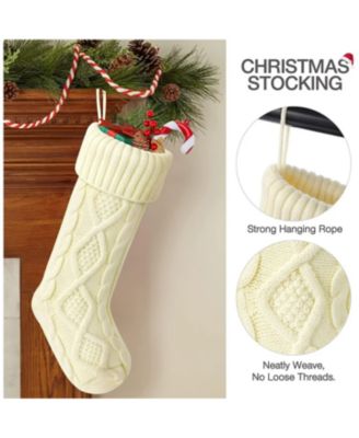 Knit Christmas Stockings 18 inches 6 Pack