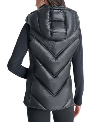 Womens Winter Vest Long DKNY SPORT Women's Packable Puffer Jacket