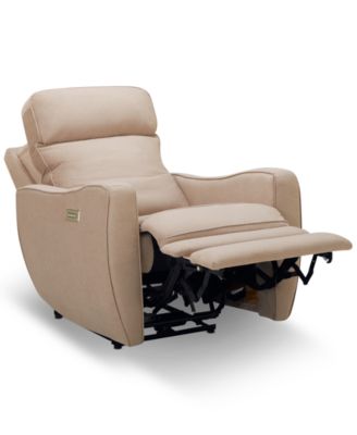 Garso Fabric Wallhugger Power Recliner with Power Headrest and Power Lumbar, Created for Macy's