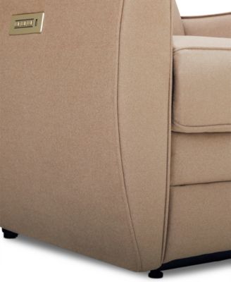 Garso Fabric Wallhugger Power Recliner with Power Headrest and Power Lumbar, Created for Macy's