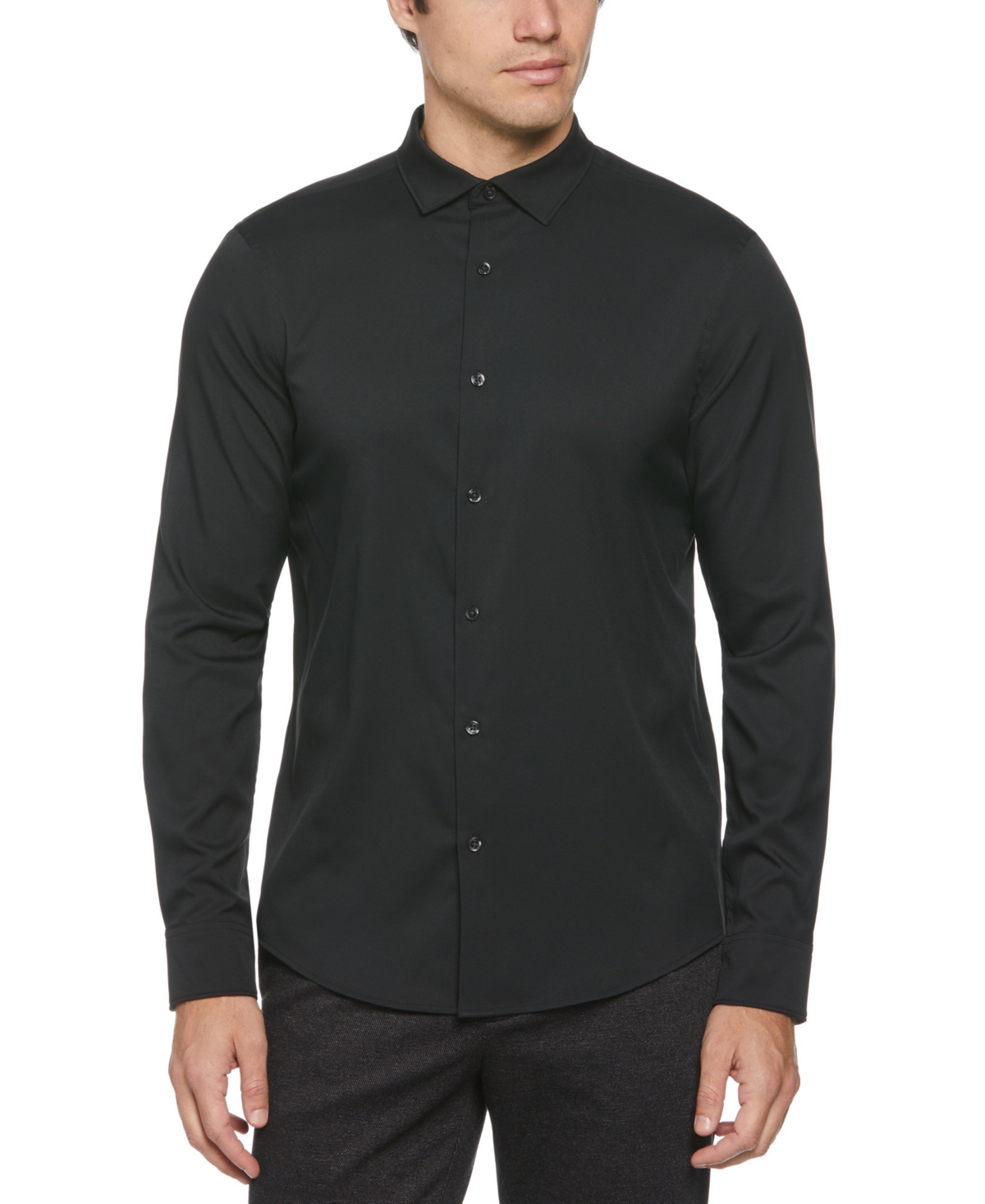 Men's Slim-Fit Stretch Solid Button-Down Twill Shirt - Bright Whi