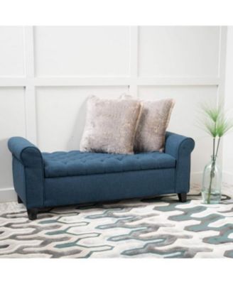 1 pc Contemporary Tufted Storage Ottoman with Rolled Arms