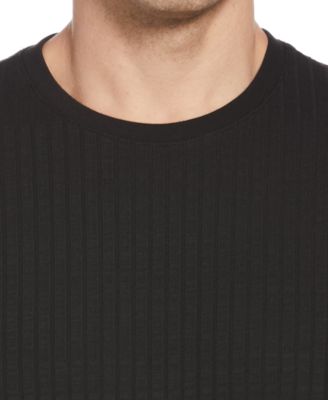 Men's Rib Knit Crew Neck T-shirt