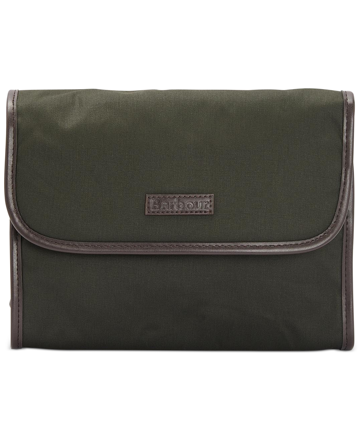 Men's Waxed Hanging Toiletry Bag - Olive