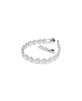 Round Cut White Rhodium Plated Una Bracelet