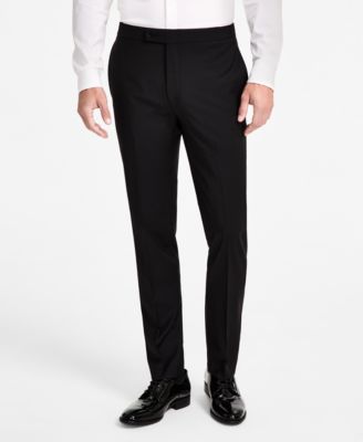 Men's Slim-Fit Wool-Blend Tuxedo Pants