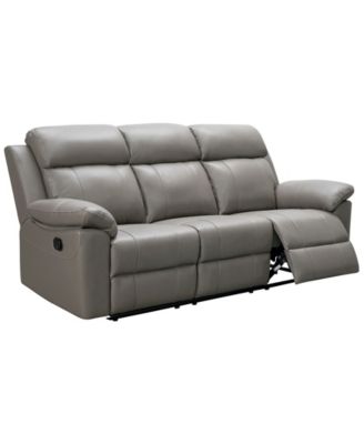 90" Leather Manual Reclining Sofa