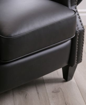 33" Pushback Polyurethane Leather Recliner