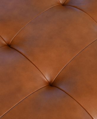 81" Mid-Century Leather Armchair