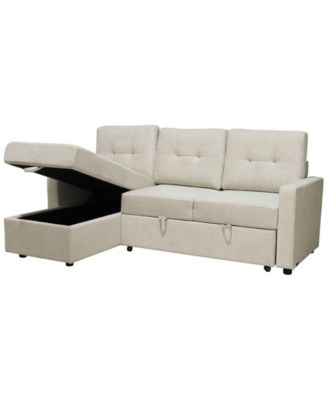 83" Fabric Storage Sofa Bed