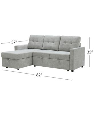 83" Fabric Storage Sofa Bed