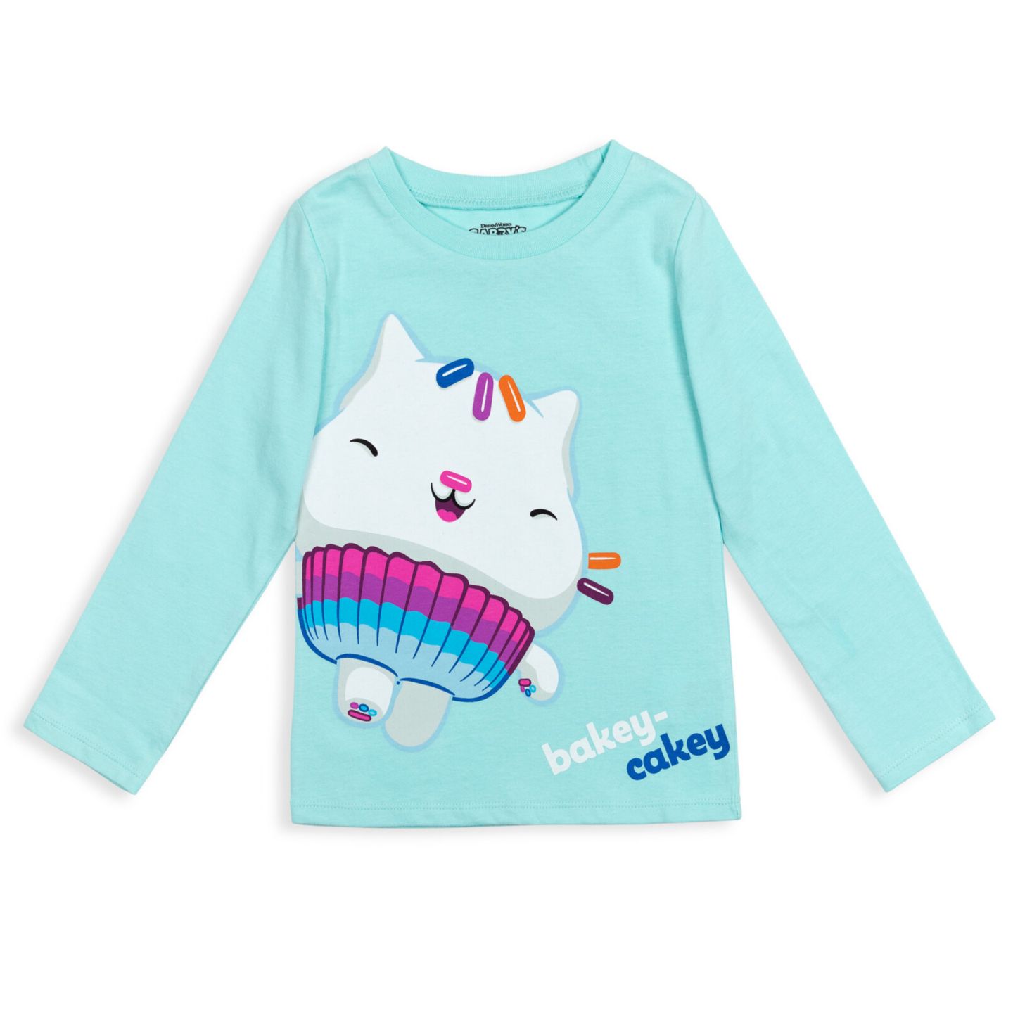 Футболки Gabby's Dollhouse MerCat Cakey Cat Kitty Fairy Pandy Paws Girls 2 Pack для девочек, цвет: Розовый бирюзовый — фото 6