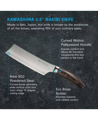 Kawashima Nakiri Knife, 6.5"