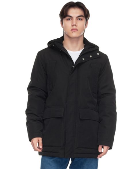 Мужская куртка Rokka&Rolla Ultimate Winter Parka with Fleece-Lined Hood, цвет: Чёрный
