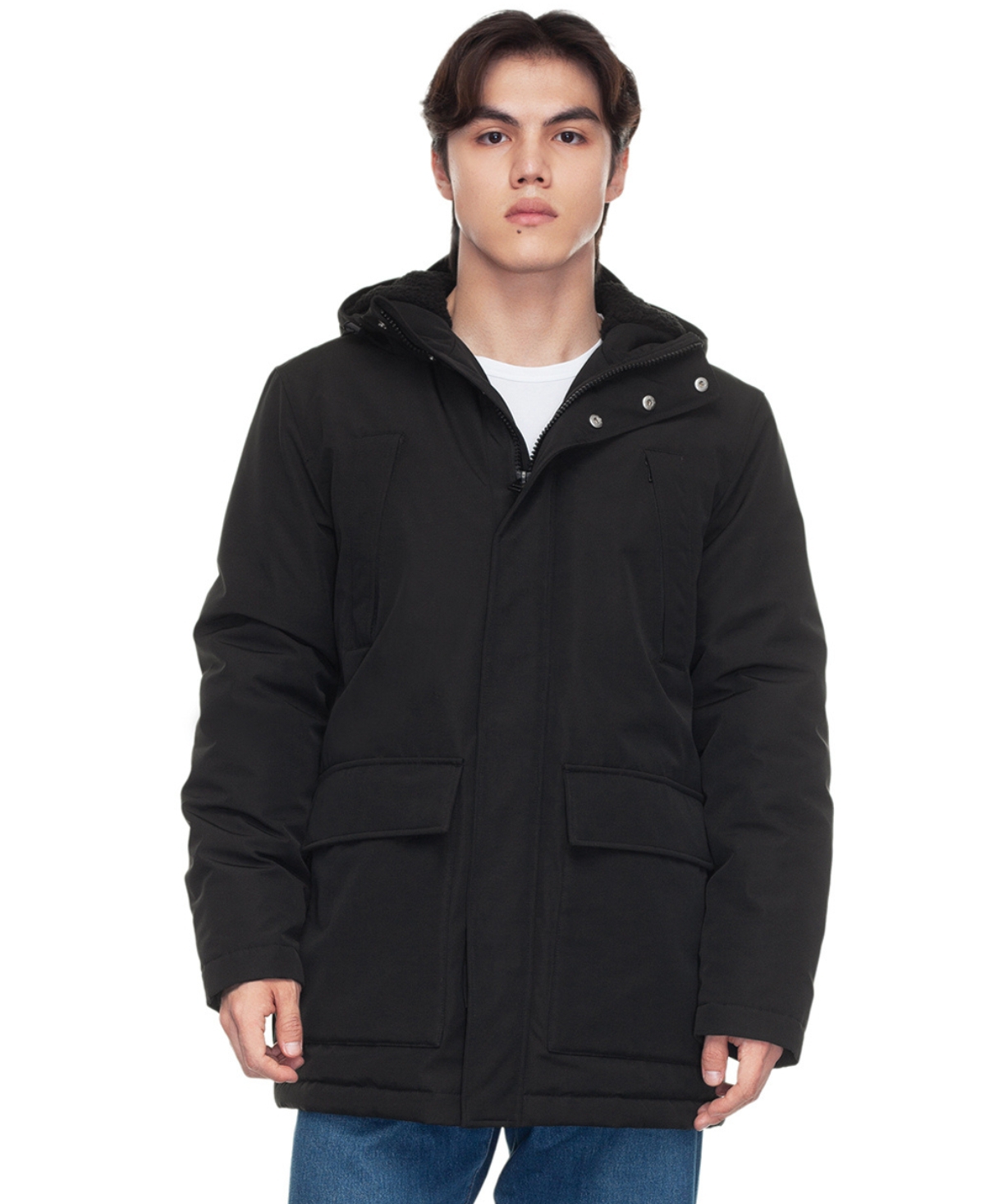 Men's Ultimate Winter Parka with Fleece-Lined Hood - Navy