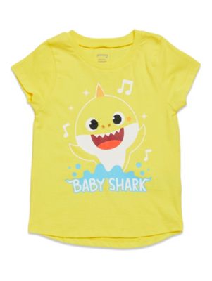 Toddler Girls Pinkfong Shark 3 Pack T-Shirts