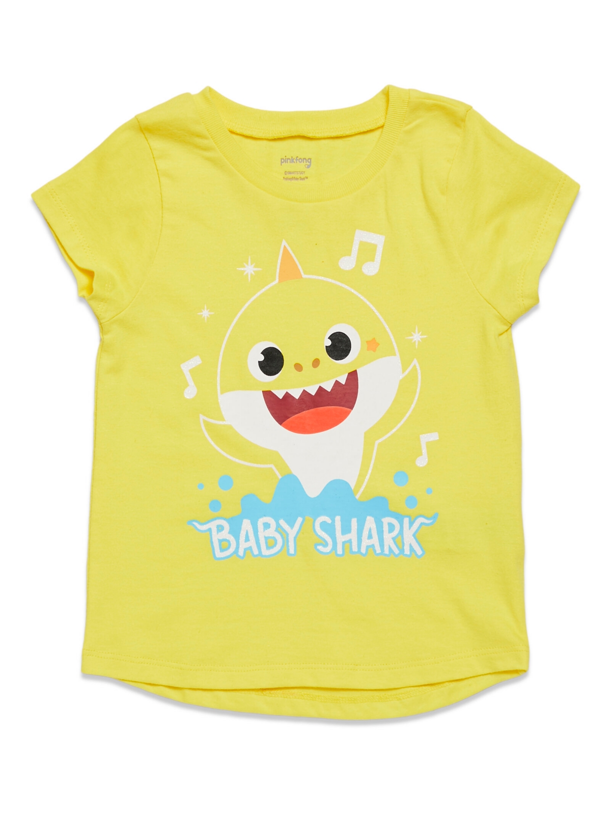 Pinkfong Toddler Girls Baby Shark [SizeRangeDescription1] 3 Pack Graphic T-Shirts [SizeDescription1] -/ yellow/ blue