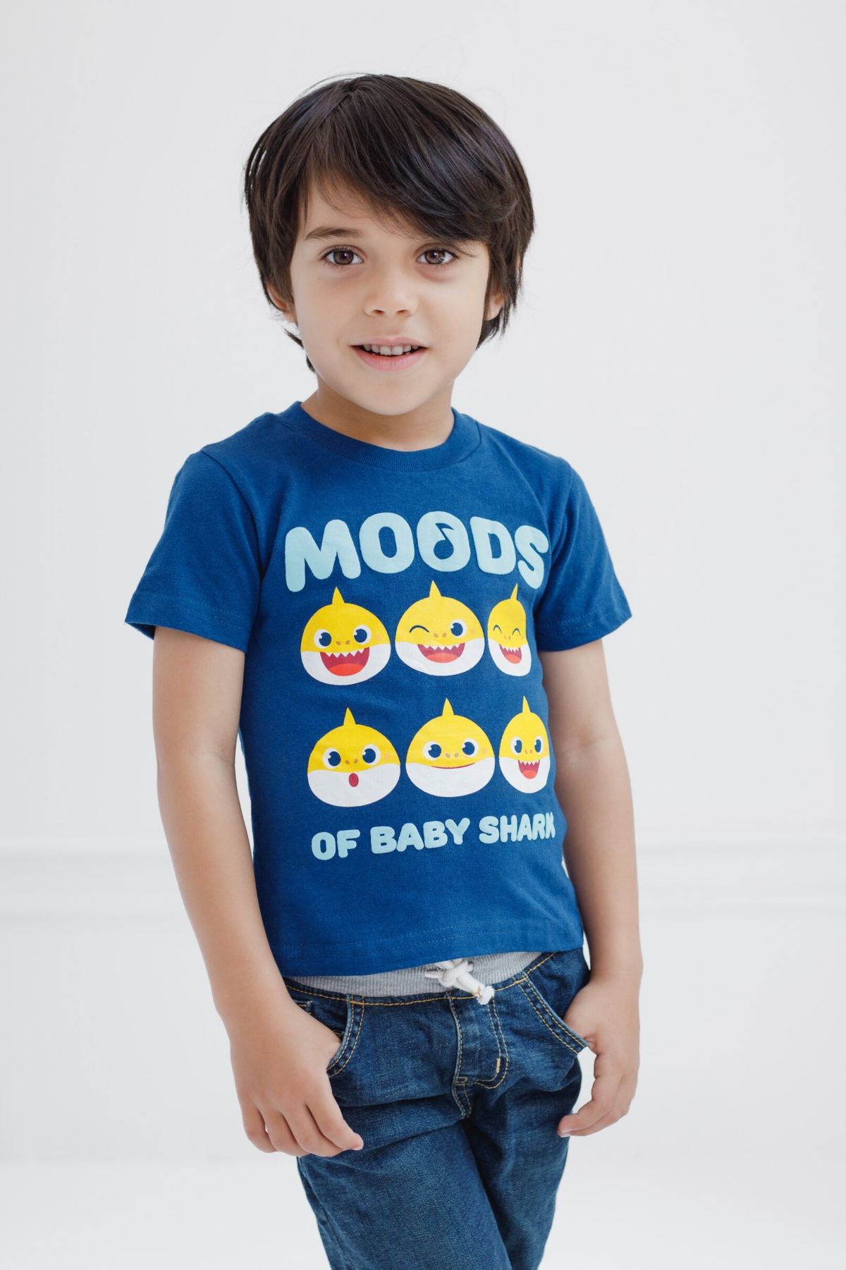 Pinkfong Baby Boys Baby Shark Daddy Mommy [SizeRangeDescription1] 3 Pack Graphic T-Shirts [SizeDescription1] -/ grey