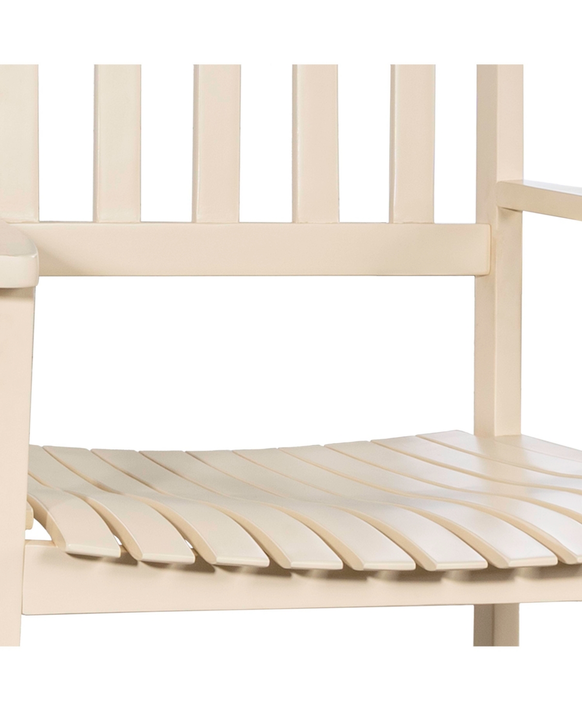 Jonathan Y Seagrove Farmhouse Classic Slat-Back 350-lbs Support Acacia Wood Outdoor Rocking Chair