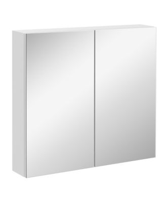 2 Door Floating Restroom Bathroom Vanity Mirror W/3-Tier Storage Shelves 24"x22"