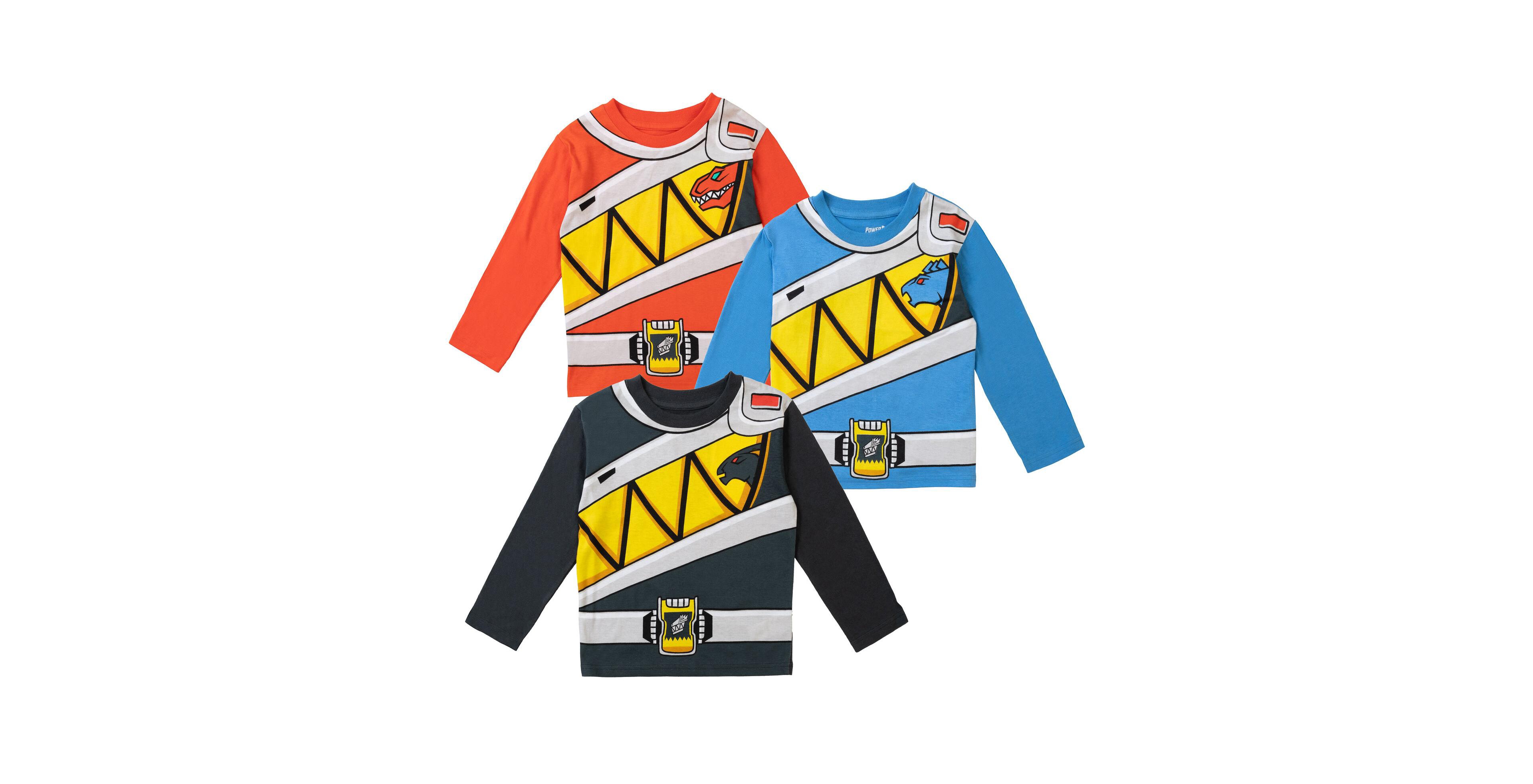 Power Rangers Toddler Boys 3 Pack Cosplay T-Shirts