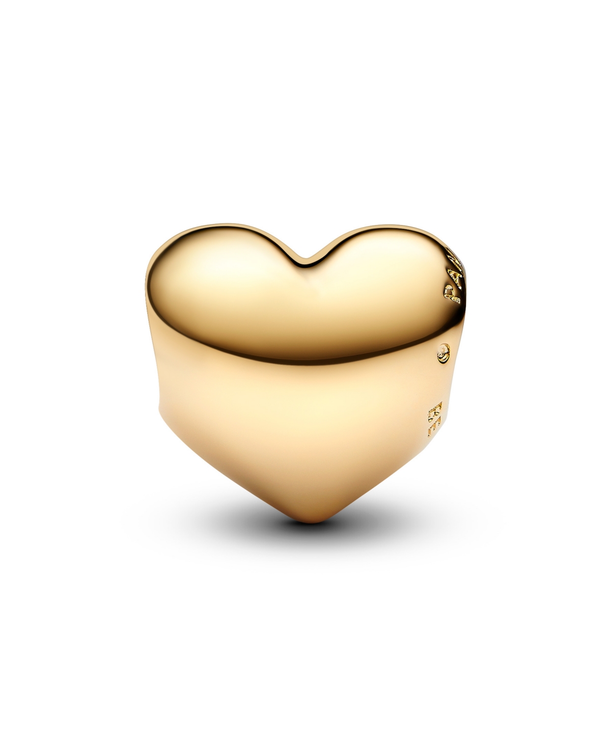 Pandora 14k Gold-plated Be Love Engravable Heart Charm In Gold