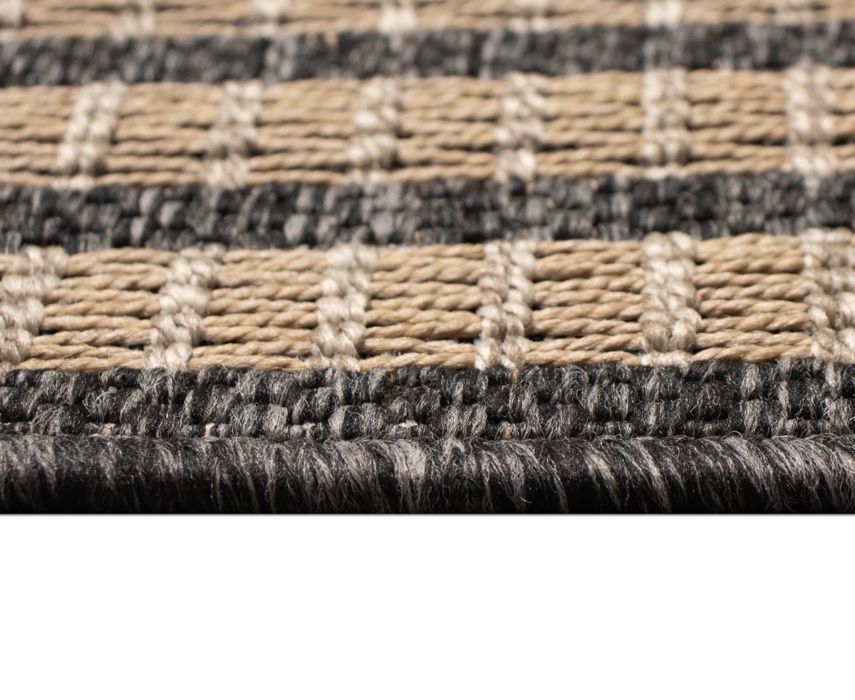 Liora Manne Monaco Striped Border 3'3"x4'11" Area Rug In Taupe