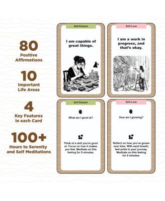 Daily Meditation Affirmations for Women & Men 80 Meditation Cards for Adults Mindful Affirmation Cards to Boost Confidence Mindfulness Meditation Exercises