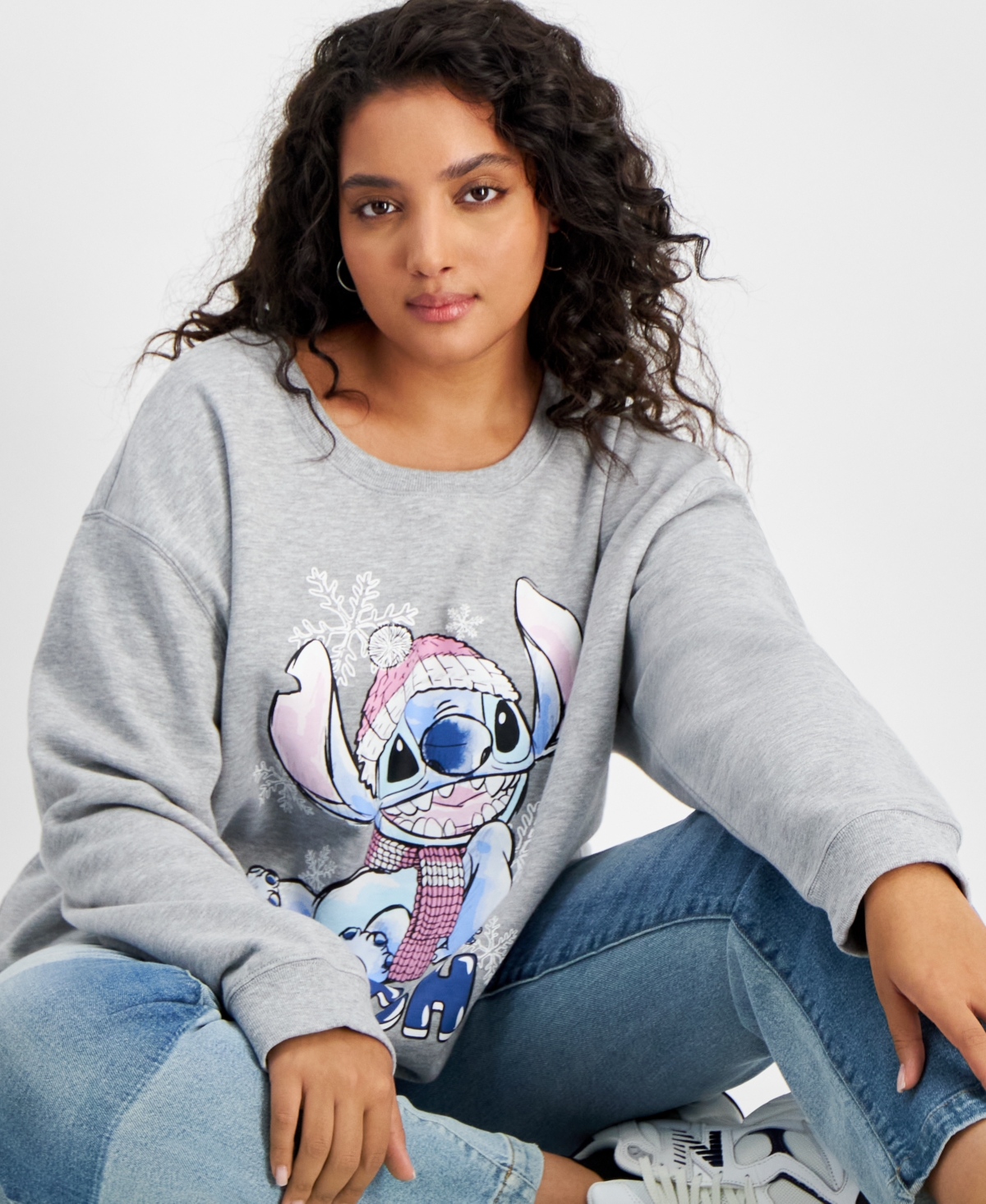 Disney Trendy Plus Size Snowy Stitch Sweatshirt